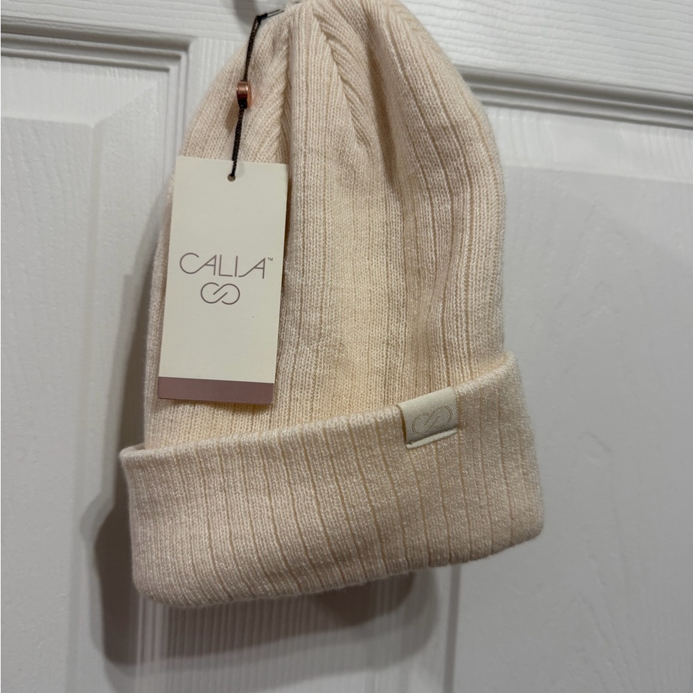 CALIA by Carrie Underwood Cream Knit Beanie